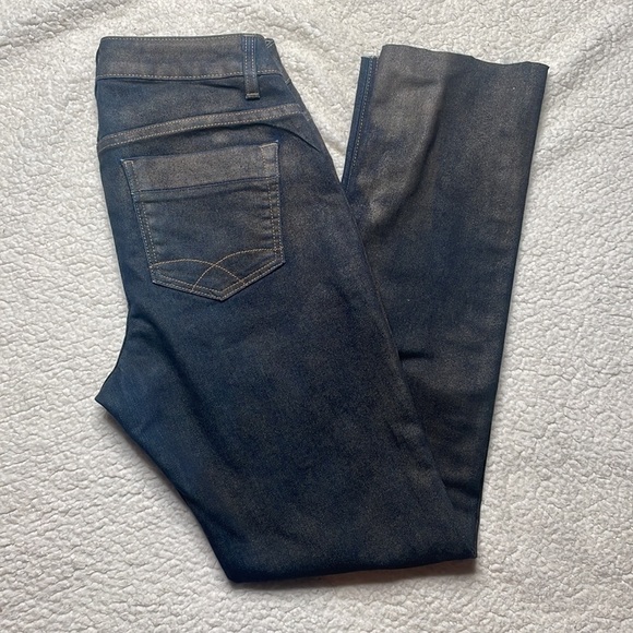 Christopher Blue Denim Jeans Metallic Stretchy material Size 8 - Picture 7 of 10